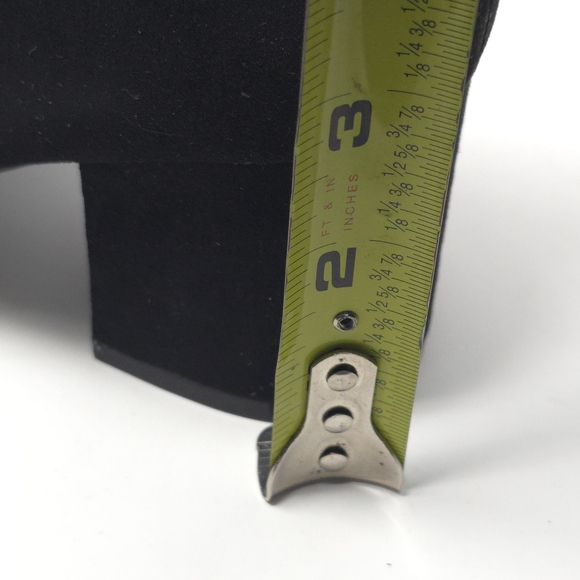 Sugar Nightlife Black Suede Square Toe Zip Ankle Boots Size 6M - Picture 9 of 11